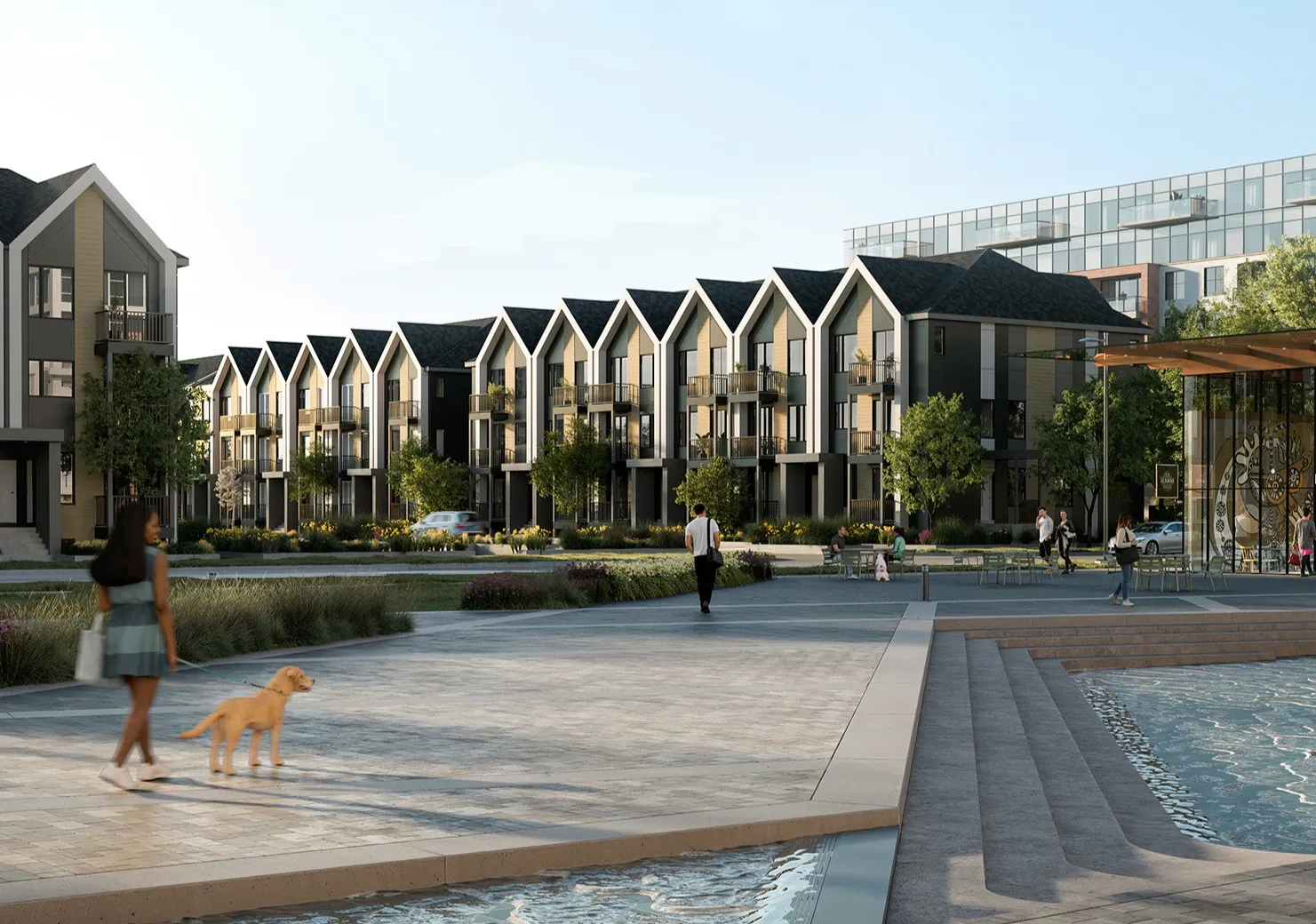 Lakeside townhomes at Lakeview Village, Mississauga — artist's concept